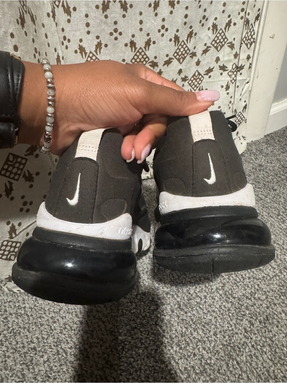 Nike Kids Black and White Slip-On Sneakers